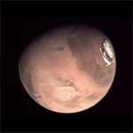 Stacked images of Mars