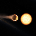 This artist's concept shows hot Jupiter WASP-121b